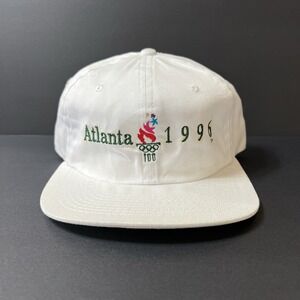 Vintage 1996 Atlanta Olympics Hat Cap Snap Back Centennial Torch Logo 7 Mens 90s